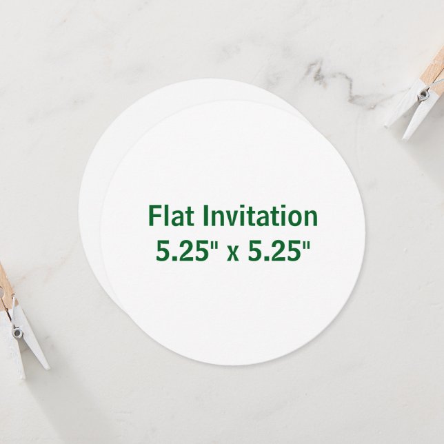 Crea tu propia invitación circular de 5,25" (Anverso/Reverso In Situ)