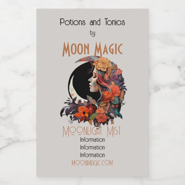 Crea tu propia luna de flores (Etiqueta única)