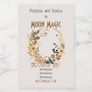 Crea tu propia luna floral Boho Verde azulada y do