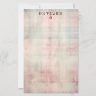 Crea tu propia papelería de cuadros rosados y azul