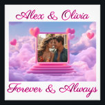 Crea tu propia plantilla de foto de corazón románt<br><div class="desc">Celebra el amor con esta hermosa plantilla de foto romántica, diseñada para parejas que buscan algo verdaderamente personal y memorable. Sube tu foto favorita juntos y agrega tus nombres, fecha de aniversario o un mensaje romántico — creando un recuerdo único de tu historia de amor. Perfecto para aniversarios, Día de...</div>