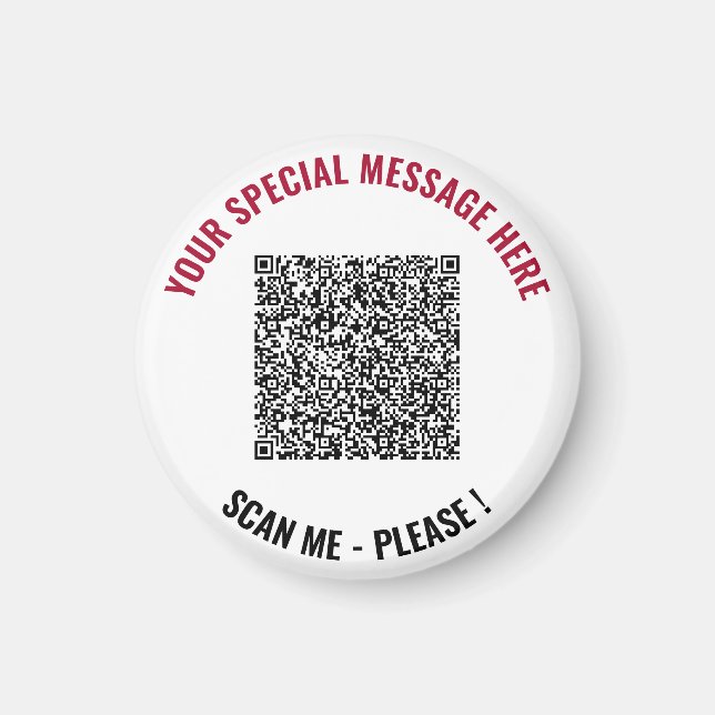 Crea tu propia plantilla de imanes de código QR di (Frente)
