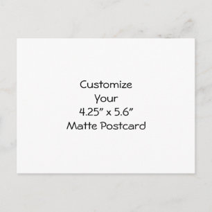 Crea tu propia postal mate de 4,25" x 5,6"