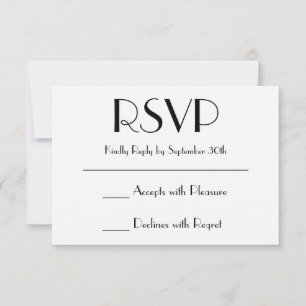 Crea tu propia respuesta de boda en blanco y negro