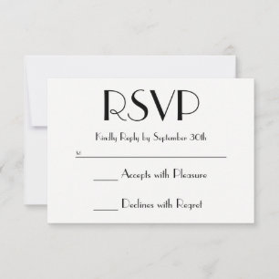 Crea tu propia respuesta de boda en blanco y negro