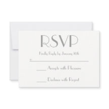 Crea tu propia respuesta RSVP gris y blanca