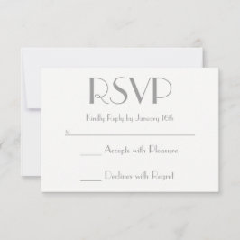 Crea tu propia respuesta RSVP gris y blanca