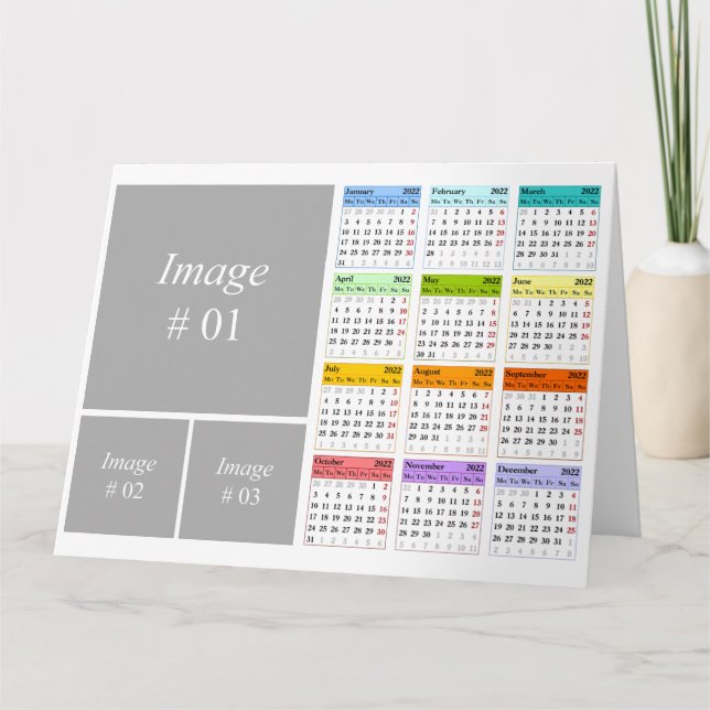 Crea tu propia tarjeta de calendario 2022 (Anverso)