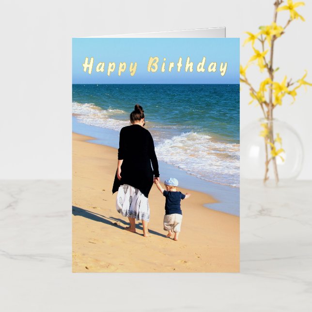 Crea tu propia tarjeta de cumpleaños con texto de  (flor amarilla)