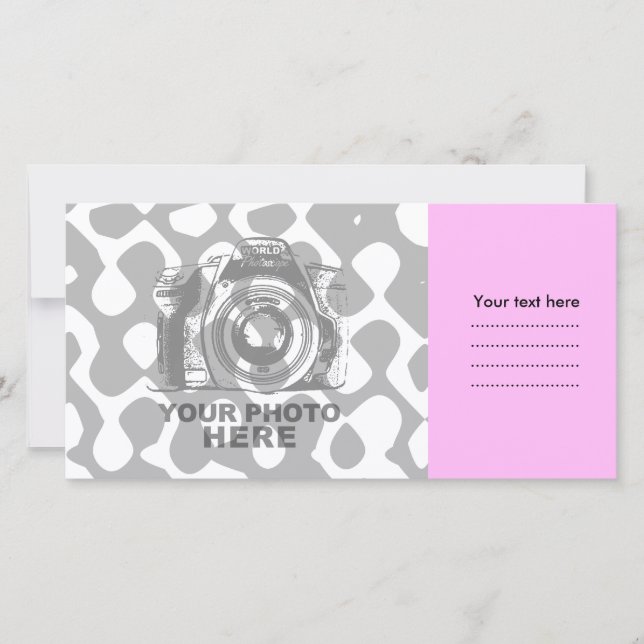 Crea tu propia tarjeta de fotos rosa (Anverso)