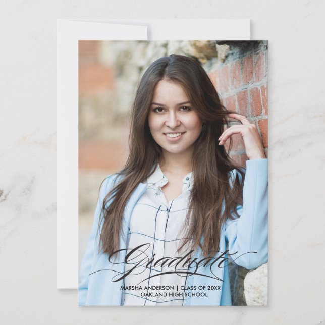 Crea tu propia tarjeta de Invitación de fotos de g (Anverso)