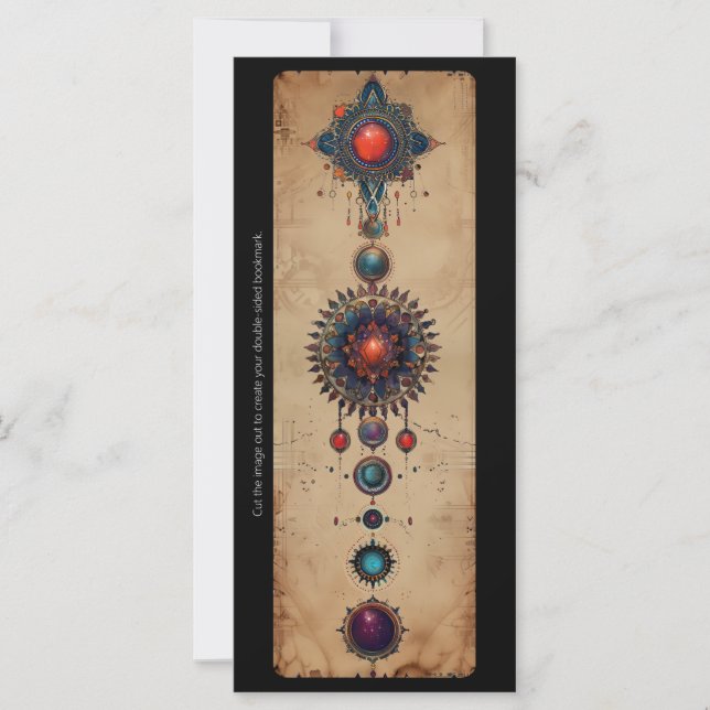 Crea tu propia tarjeta de marcador con mandalas mí (Anverso)