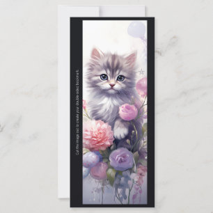 Crea tu propia tarjeta de marcador floral de gatit