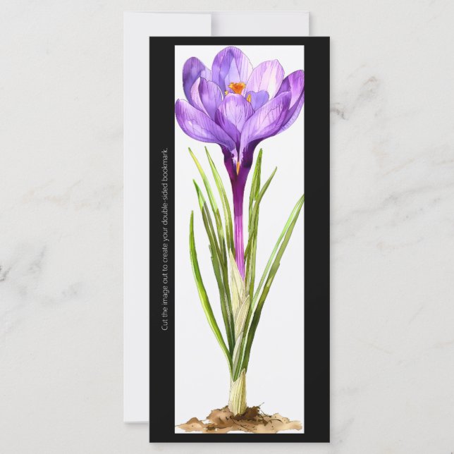 Crea tu propia tarjeta de marcadores de crocus pin (Anverso)