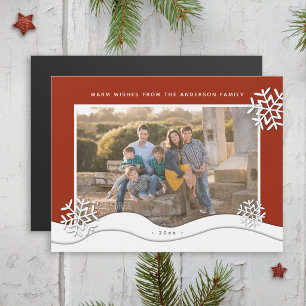 Crea tu propia tarjeta de Navidad con copos de nie