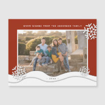 Crea tu propia tarjeta de Navidad con copos de nie