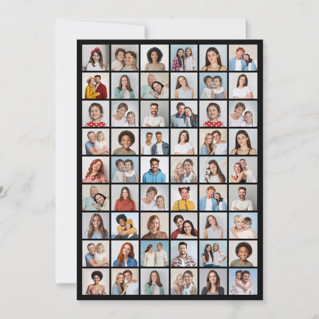 Crea tu propia tarjeta de nota de collage de 54 fo (Anverso)