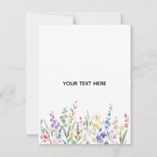 Crea tu propia tarjeta de nota floral plana