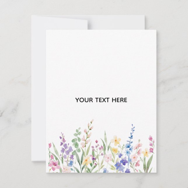 Crea tu propia tarjeta de nota floral plana (Anverso)
