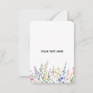 Crea tu propia tarjeta de nota floral plana