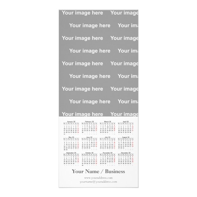 Crea tu propia tarjeta de rack de calendario 2022 (Frente)