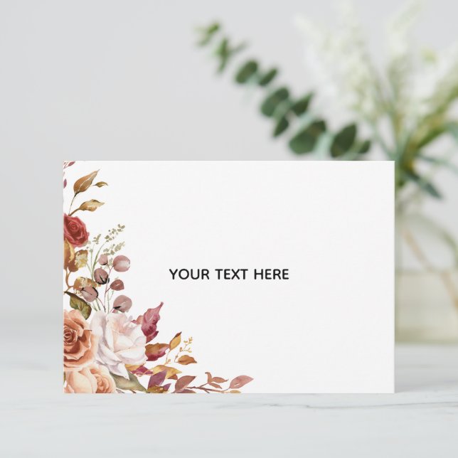 Crea tu propia tarjeta de respuesta floral (Anverso de pie)