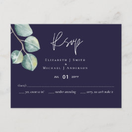 Crea tu propia tarjeta de respuesta Navy White Euc