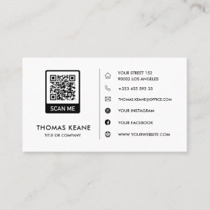 Crea tu propia tarjeta de visita QR-Code blanca en
