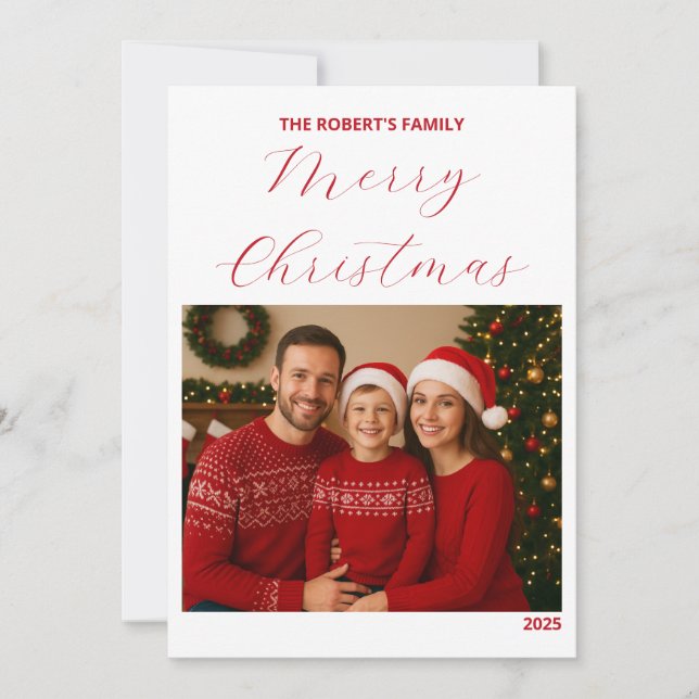 crea tu propia tarjeta familiar de Navidad (Anverso)
