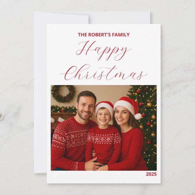 crea tu propia tarjeta familiar de Navidad (Anverso)