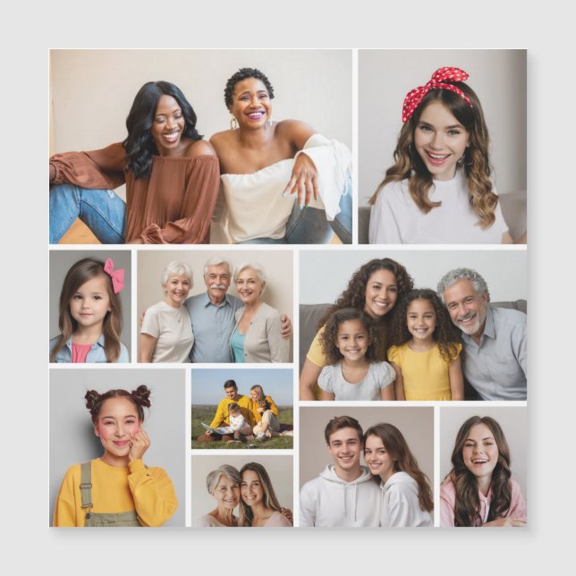 Crea tu propia tarjeta magnética de 10 Collages de (Anverso)