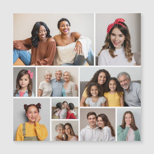 Crea tu propia tarjeta magnética de 10 Collages de (Anverso)