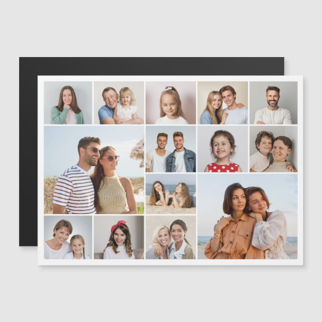 Crea tu propia tarjeta magnética de 14 Collages de (Anverso/Reverso)