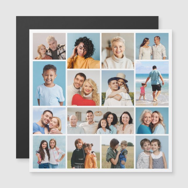 Crea tu propia tarjeta magnética de 15 Collages de (Anverso/Reverso)