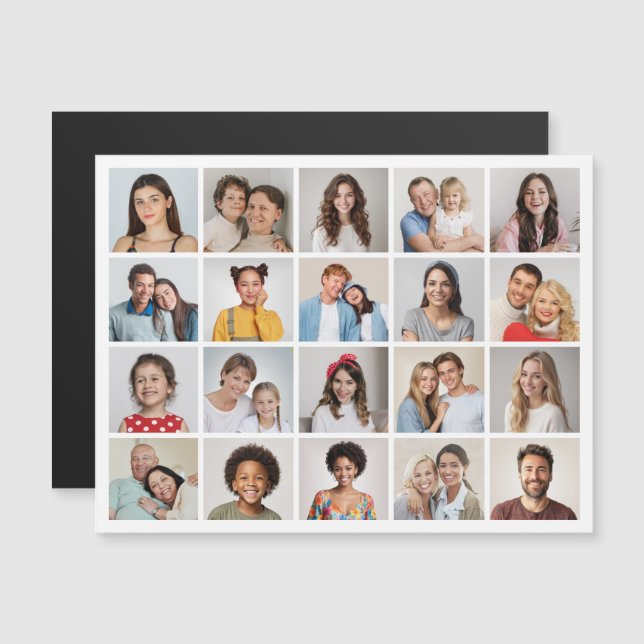 Crea tu propia tarjeta magnética de 20 Collages de (Anverso/Reverso)