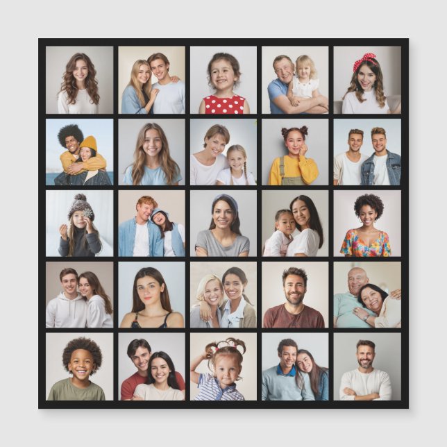 Crea tu propia tarjeta magnética de 25 Collages de (Anverso)