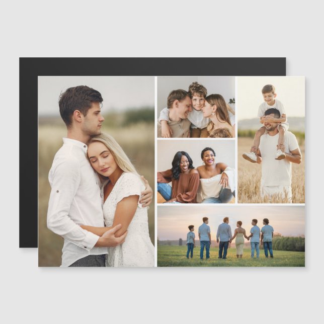 Crea tu propia tarjeta magnética de 5 Collages de  (Anverso/Reverso)