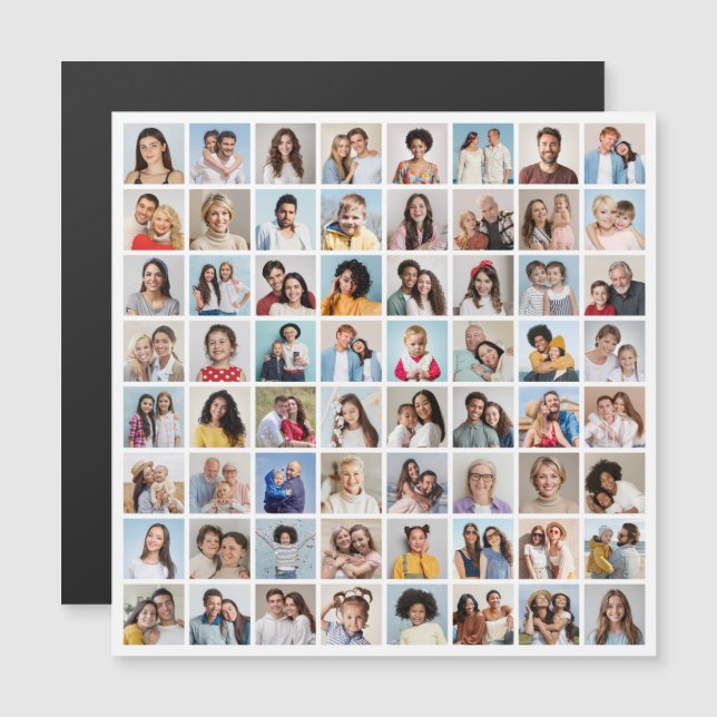Crea tu propia tarjeta magnética de 64 Collages de (Anverso/Reverso)