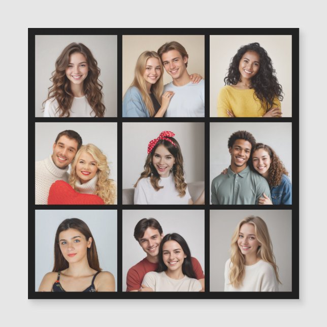 Crea tu propia tarjeta magnética de 9 Collages de  (Anverso)