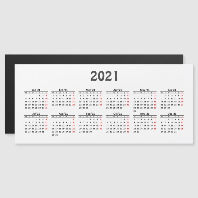 Crea tu propia tarjeta magnética del calendario 20 (Anverso/Reverso)