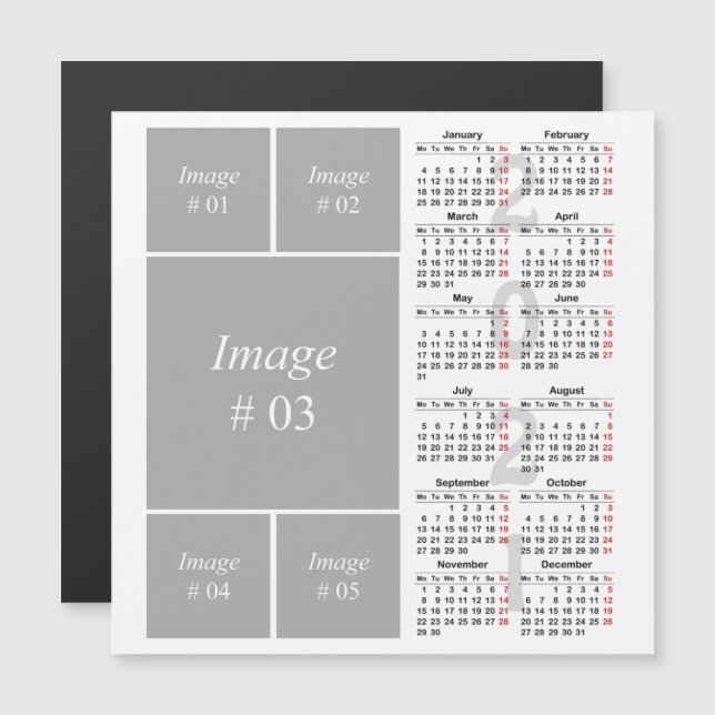 Crea tu propia tarjeta magnética del calendario 20 (Anverso/Reverso)