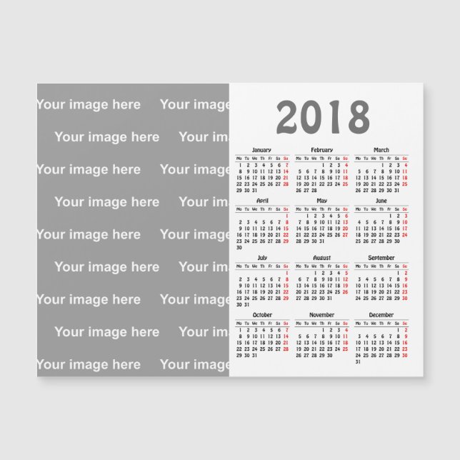 Crea tu propia tarjeta magnética del calendario 20 (Anverso)