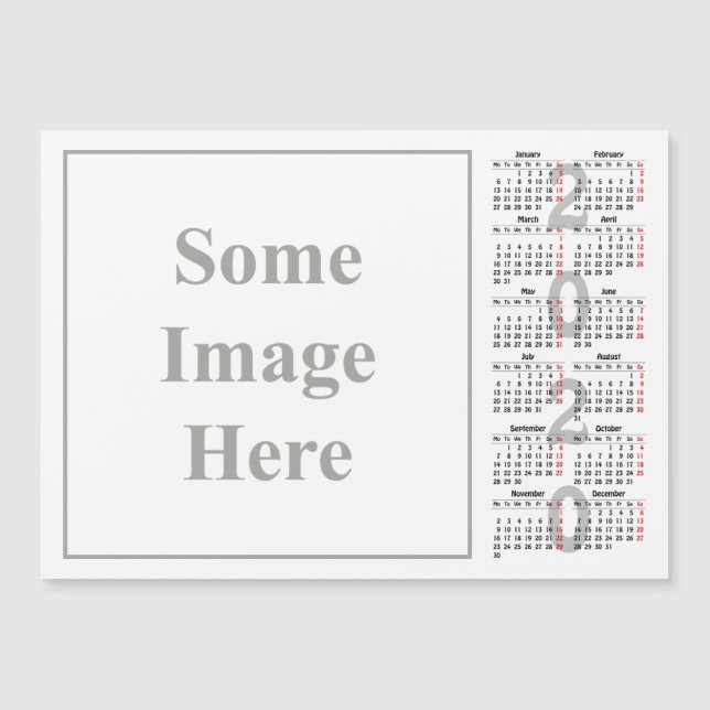 Crea tu propia tarjeta magnética del calendario 20 (Anverso)