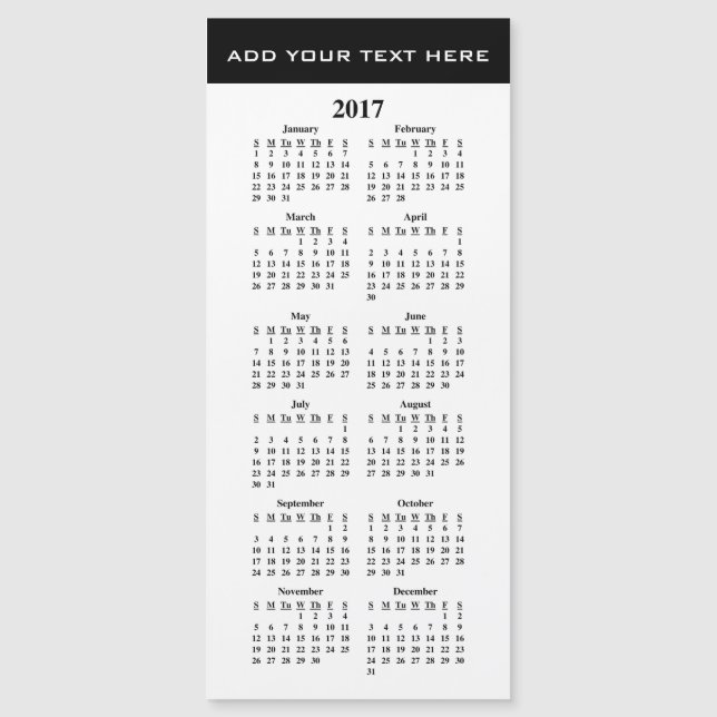 Crea tu propia tarjeta magnética del calendario Pe (Anverso)