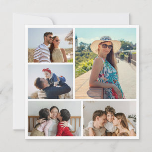 Crea tu propia tarjeta plana de 5 Collages de foto