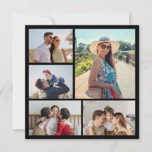 Crea tu propia tarjeta plana de 5 Collages de foto