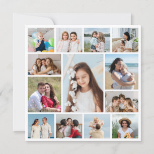 Crea tu propia tarjeta plana de collage de 13 foto