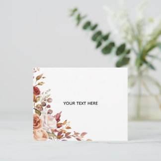 Crea tu propia tarjeta plana floral con nota