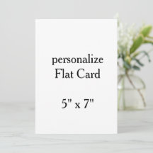 crea tu propia tarjeta plana personalizada de 5" x