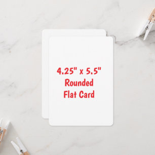 Crea tu propia tarjeta plana redondeada de 4,5" x 